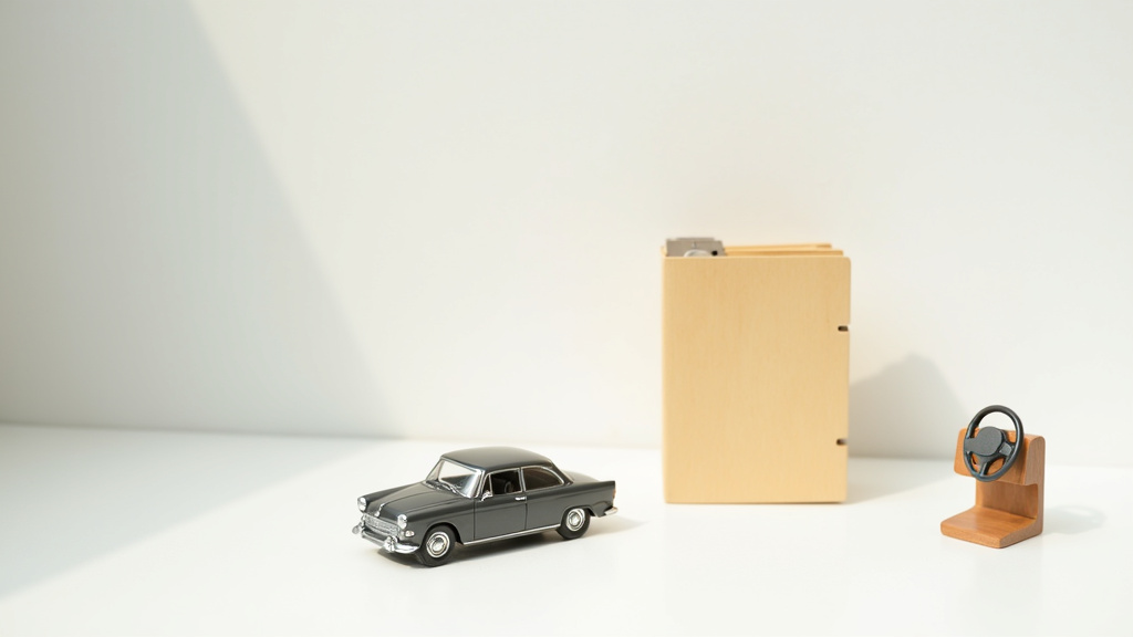 Dossier de carte grise et documents administratifs sur un bureau avec des clés de voiture