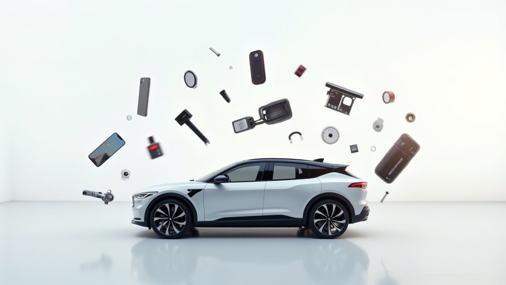 Sélection d'accessoires automobiles modernes pour voiture