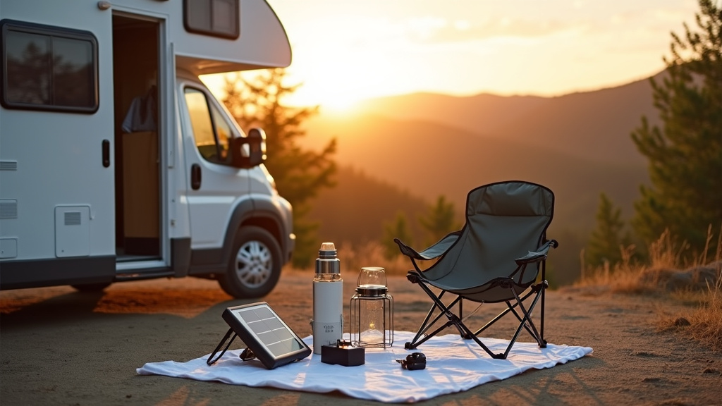 Équipement intérieur de camping-car avec aménagement optimisé